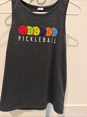 Kids' Charcoal Pickleball Graphic Tank Top